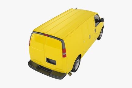 Preview: Yellow Commercial Cargo Van