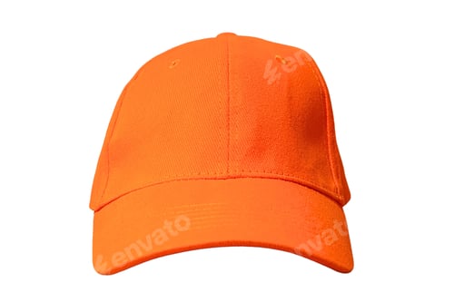 Preview: Classic bright orange cap for daily wear, on white background