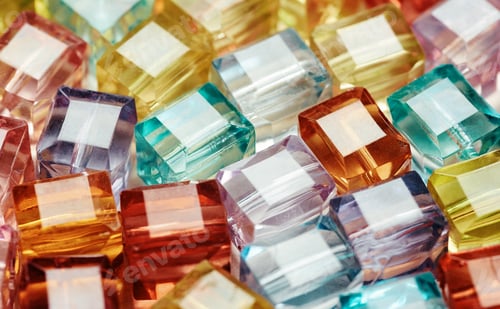 Preview: Background of the colorful cube shape beads