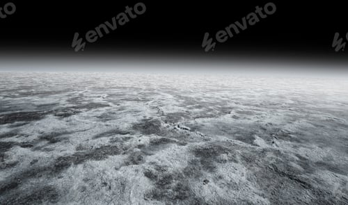 Preview: grey desolate landscape in a black night