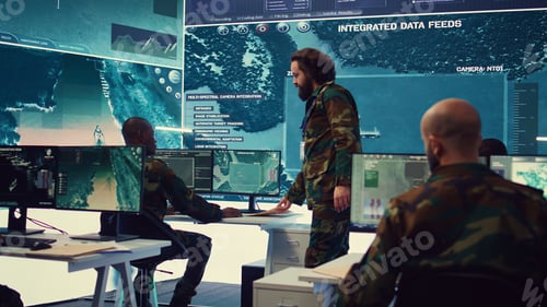Preview: Staff sergeant providing mission files to brief his operational crew