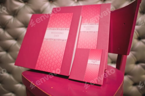Preview: rose leather wedding photo book album