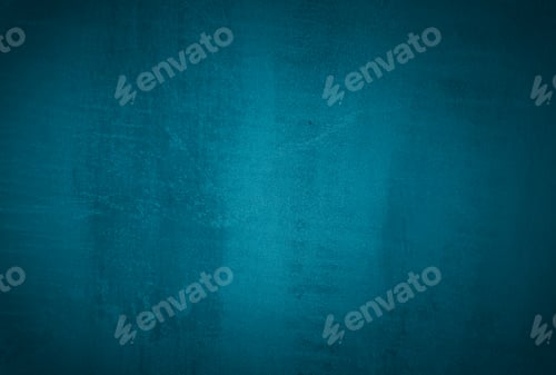 Preview: Vintage grunge blue concrete texture studio wall background with vignette.