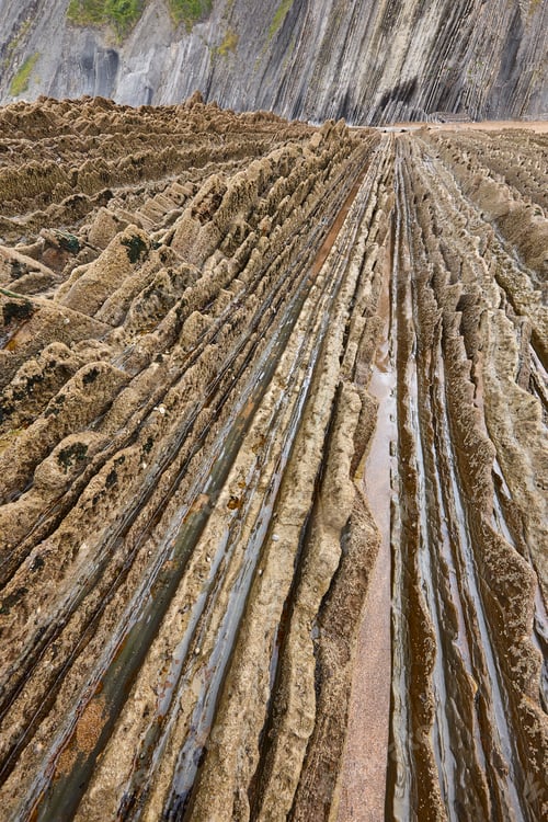 Preview: Flysch dramatic rock formation Cantabric coastline in Zumaia, Euskadi