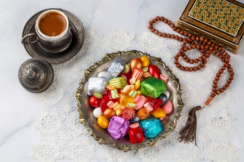Preview: Traditional Turkish Ramadan Sweet Sugar Candy, Chocolate candie and Almond candies
