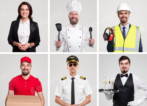 Preview: Men and women doing different jobs