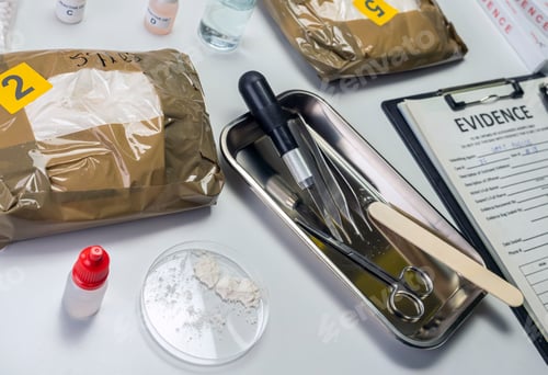 Preview: crime lab drug test, conceptual image