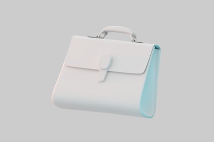 Visualização: Maleta de negócios branca minimalista