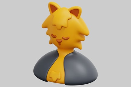 Preview: Cartoon cat wearing a gray jacket