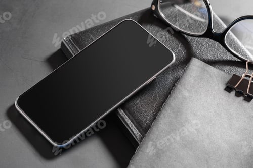 Preview: modern black office desktop scene