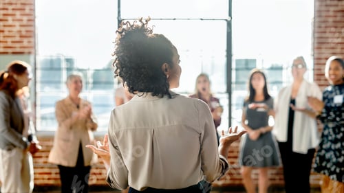 Preview: Businesswoman in a business conference