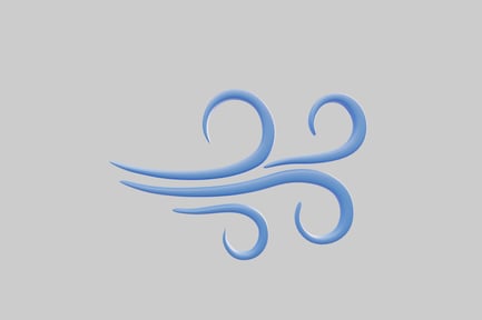 Preview: Stylized wind gust illustration