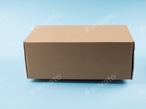 Preview: Contactless delivery concept. Cardboard box
