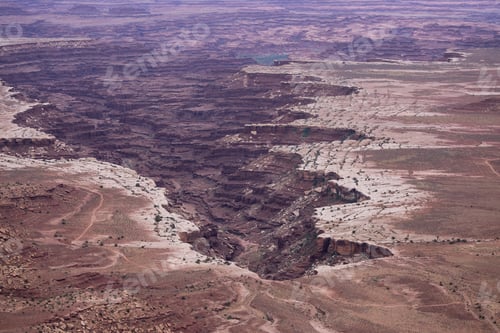 Preview: Scenic American Landscape and Red Rock Mountains in Desert Canyon.
