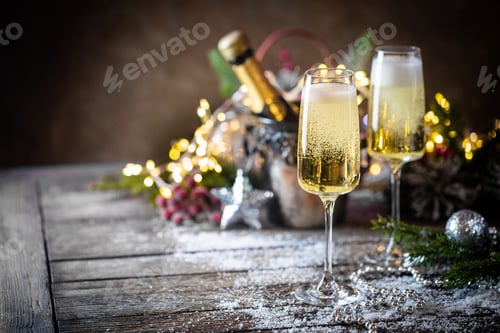 Preview: Christmas champagne glasses