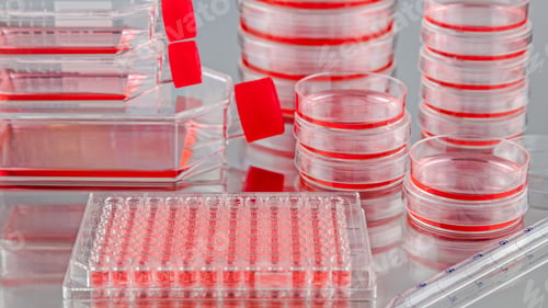 Preview: Science and Biotechnology, Laboratory Research, Cell Culture. Cells Biological Culture Concept
