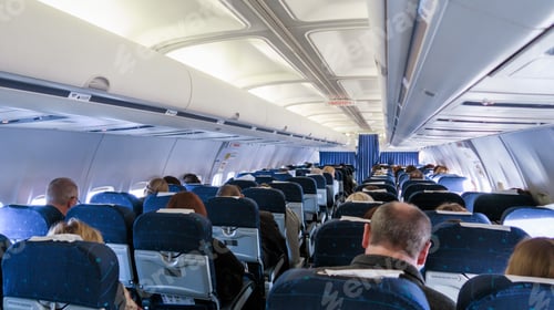 Preview: people on the plane, view from the back