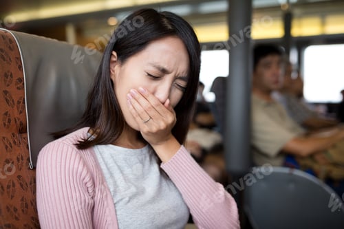 Preview: Woman feeling sick on ship
