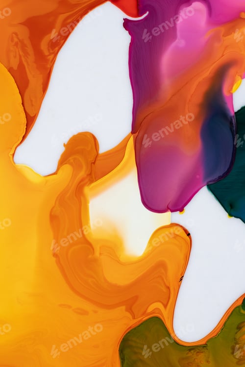 Preview: Abstract flow of liquid paints in mix