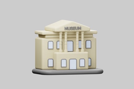 Preview: Cartoon museum building with columns