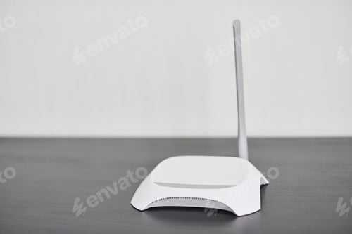Preview: WiFi wireless router, copy space.