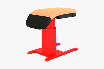 Preview: Adjustable four-legged stool with curved seat back