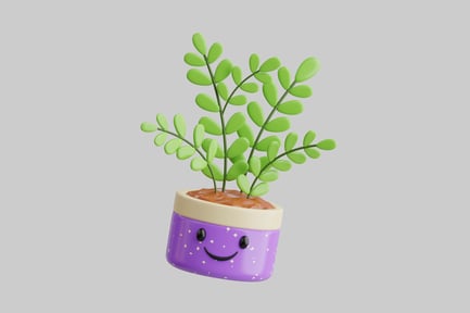 Preview: Happy potted plant with smile