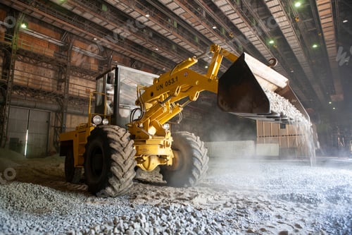 Preview: Excavator at work. Heavy machinery on construction site.