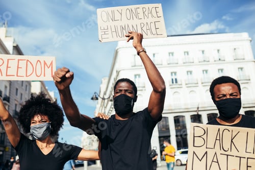 Preview: Black people on demonstration against police brutality