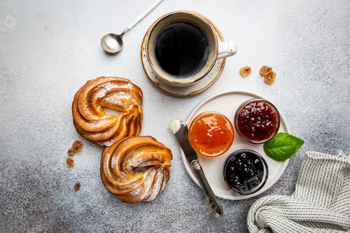 Preview: continental breakfast table