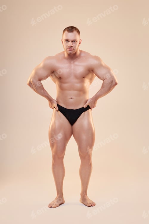 Preview: Strong Sportsman Demonstrating Perfect Body
