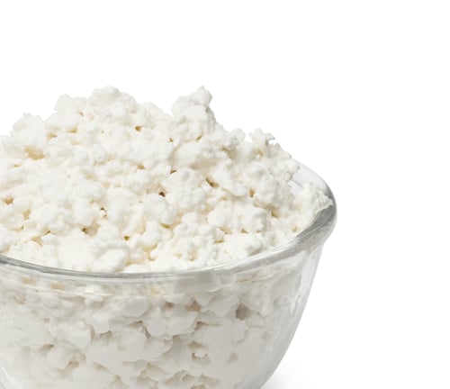 Preview: Cottage cheese in plate isolated