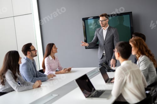 Preview: Business young people meeting conference discussion corporate