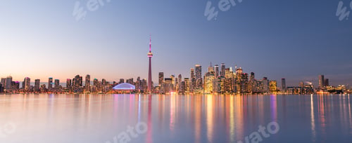 Preview: Toronto city skyline at night, Ontario, Canada