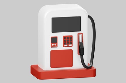 Preview: Vintage Service Station with Red Panel