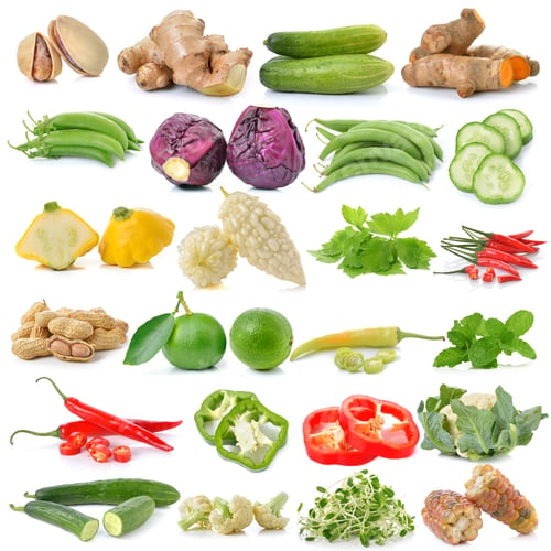 Preview: set of vegetable isolated on white background