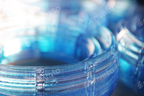 Preview: Pile Of Blue Acrylic Rings