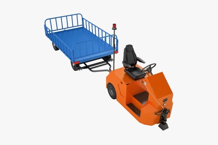 Aperçu: Remorqueur industriel électrique et chariot à bagages