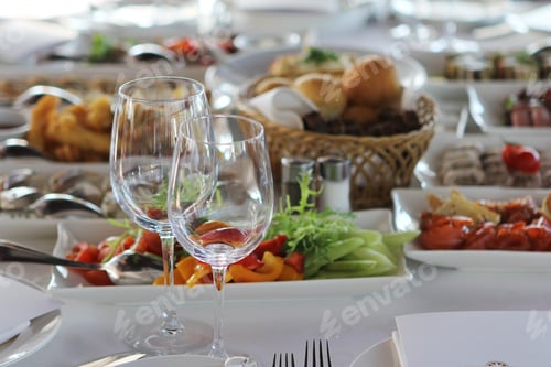 Preview: Banquet table in restaurant