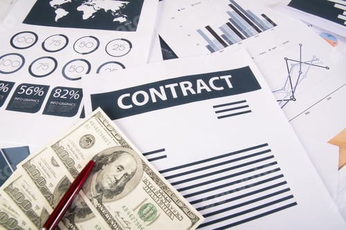 Preview: Close up of Business Money Graphs and charts.Business concept.