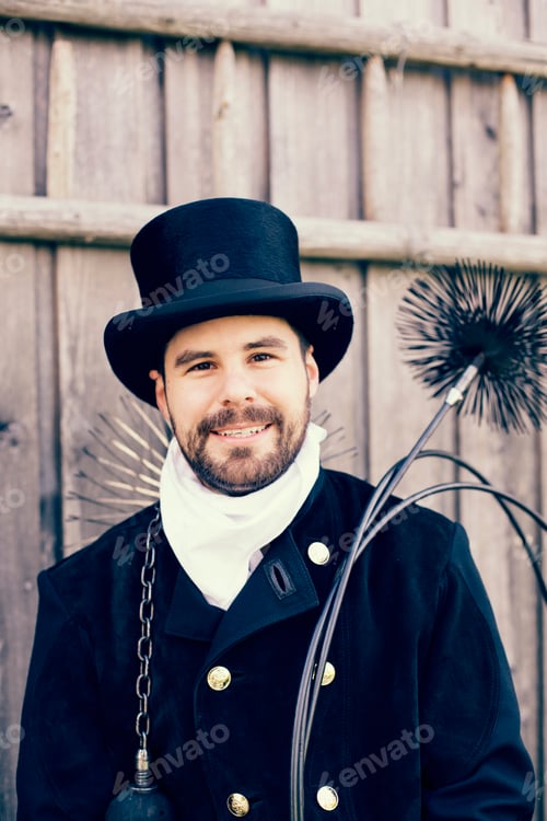 Preview: Portrait of smiling chimney sweep