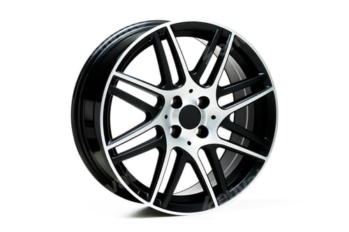 Preview: Black mag wheel isolated on white background