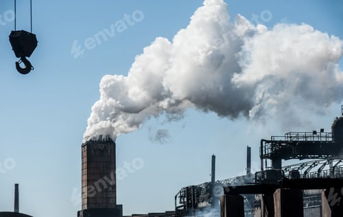 Preview: Smoke from a pipe factory polluting air, environmental problems