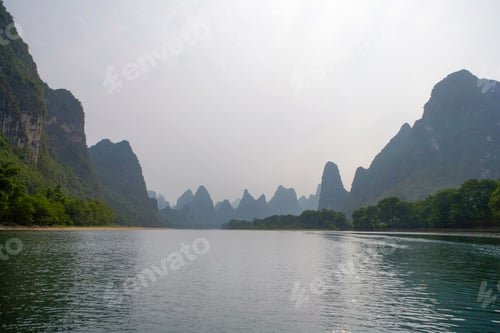 Preview: View of the Guilin hills from a boat