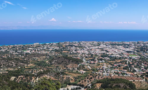 Preview: Beautiful view of the sea from the village of Filerimos.