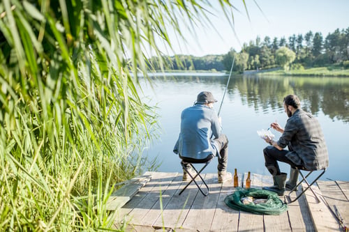 Preview: Men fishing on the lake