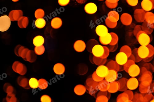 Preview: yellow bokeh on a dark background