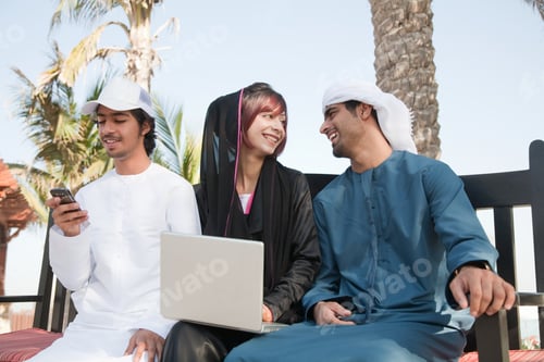 Preview: Middle Eastern people using laptop