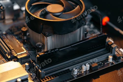 Preview: Close up of a cooler computer fan