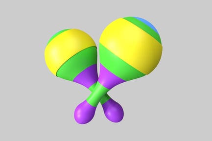 Preview: Colorful maracas set